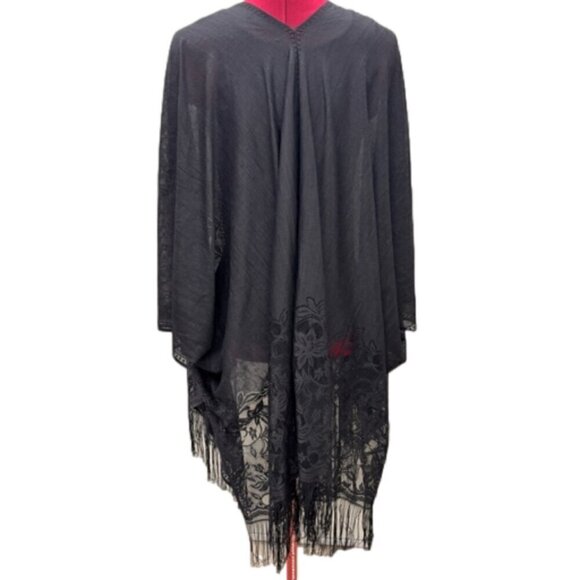 NORTH BOHÈME - SCHWARTZ BLACK LACE KIMONO - Picture 9 of 11